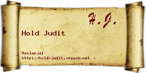 Hold Judit névjegykártya